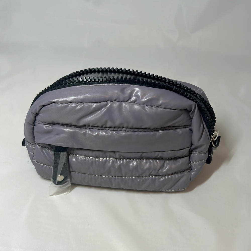 Grey makeup bag